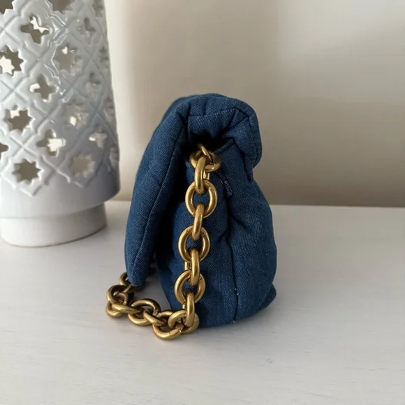 Zara Viral Puffy Denim Chain Bag - Picture 8 of 16